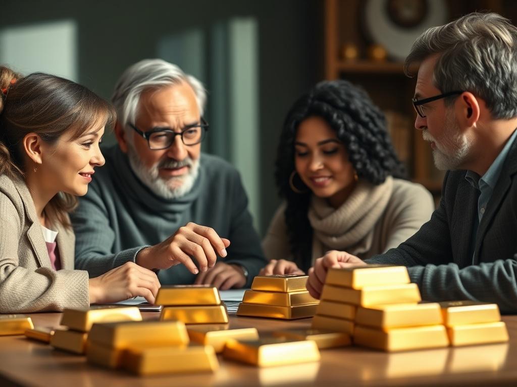 A stunning close up of a family discussing investment strategies