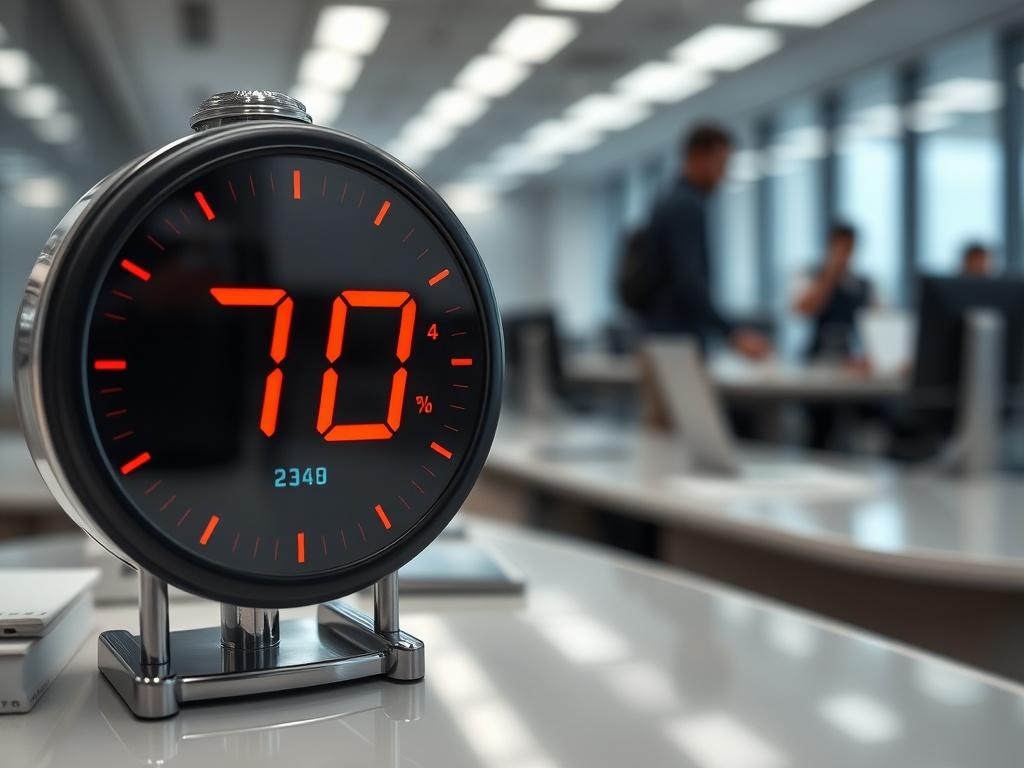 A close up shot of a digital clock showing rapid