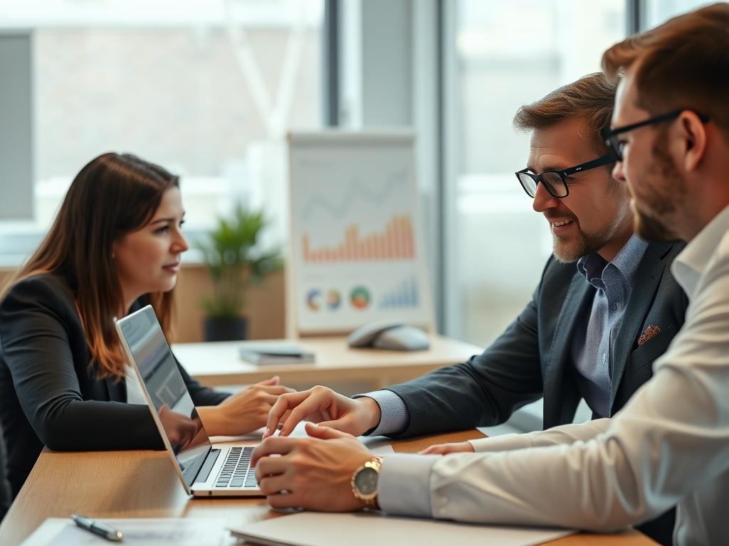 A close up shot of a financial advisor and a