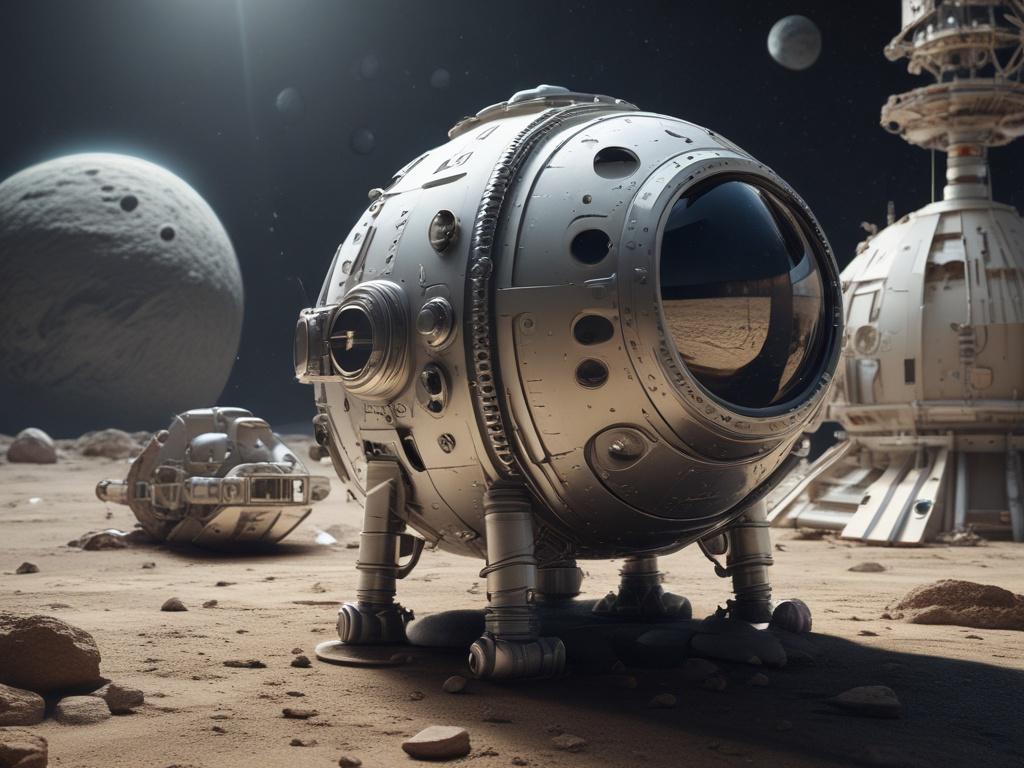 A close up shot of a high tech prototype designed