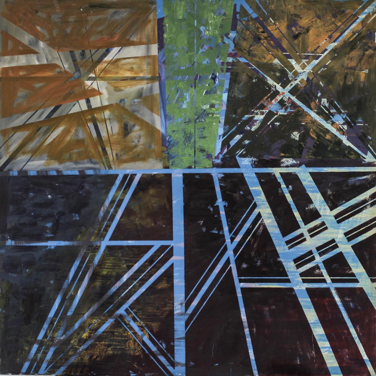 geometric abstraction experiment ii, 160x160cm, oil, latex colors & other mixed media on canvas, 2016.jpg