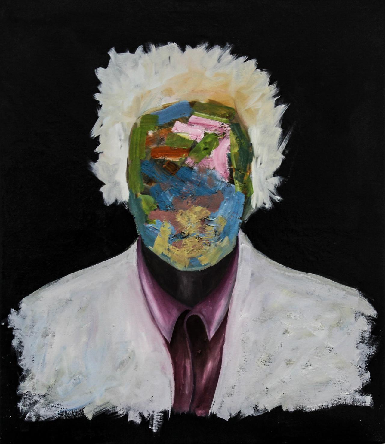 self-portrait (imagining of myself after 50 years), 70x60cm, oil & gloss paint on canvas, 2016 .jpg