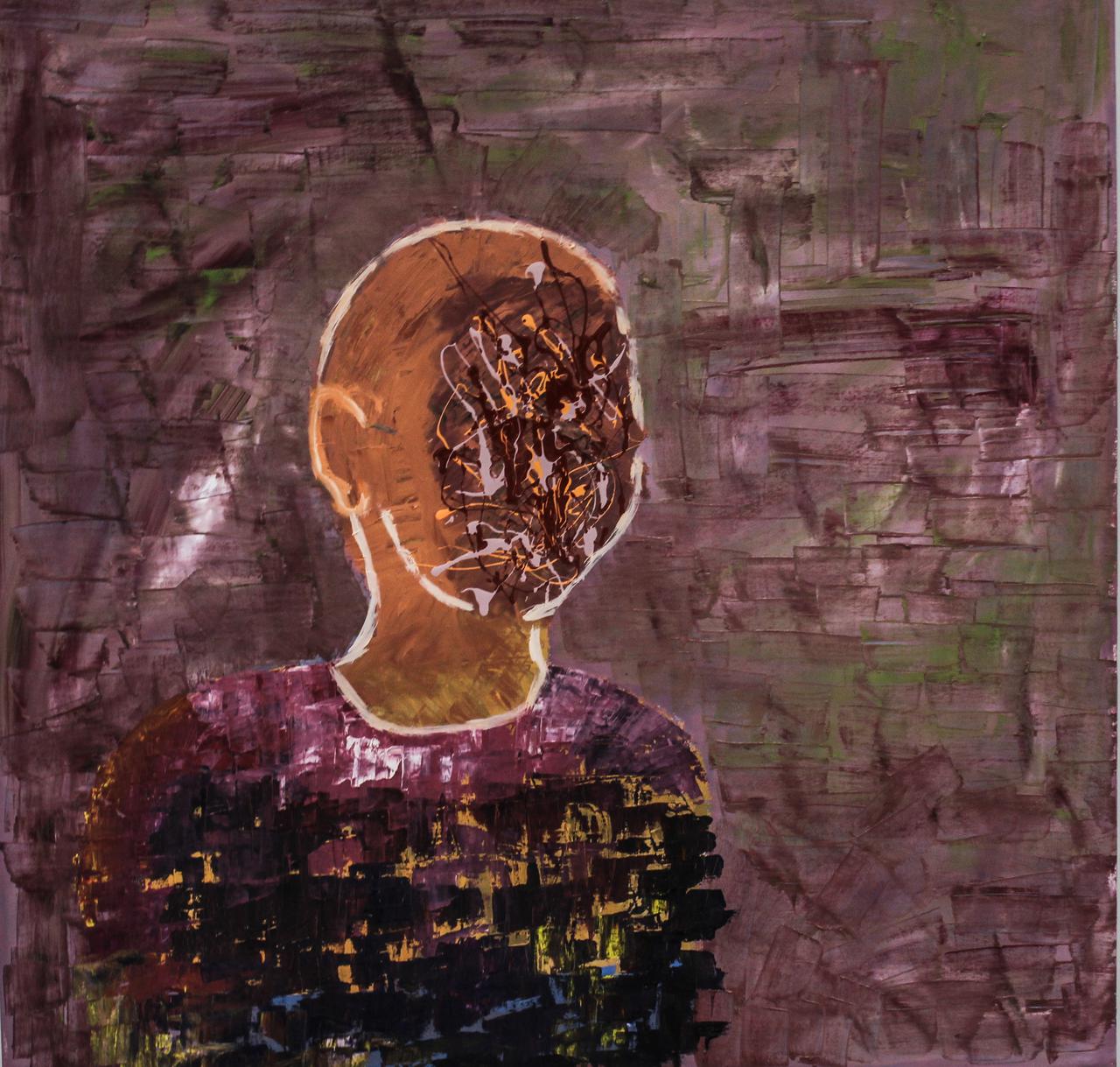 chaos self-portrait i, 107x107cm, oil, acrylics, latex colors & other mixed media on canvas, 2016.jpg