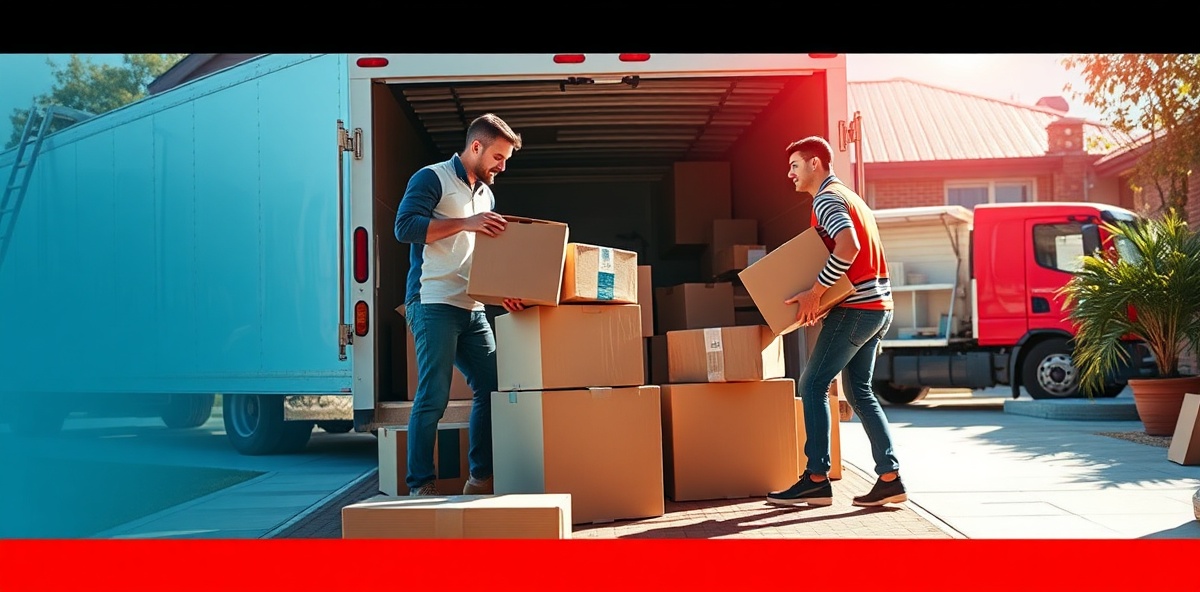 Professional moving crew working with care