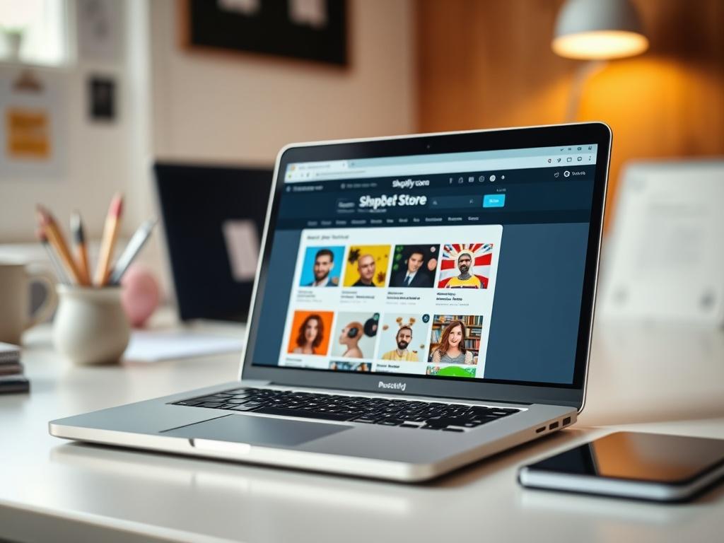 A realistic high resolution of an open laptop displaying a