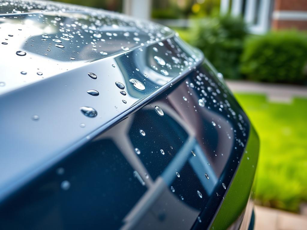 A close up of a shiny car after an exterior