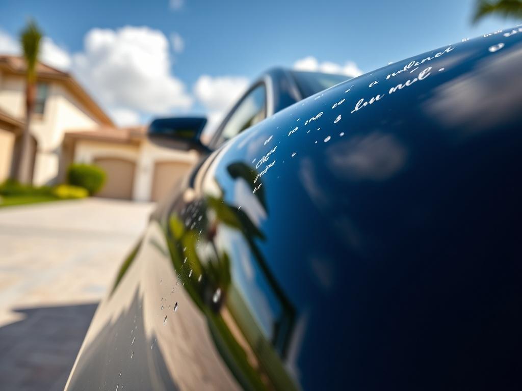 A close up shot of a car being waxed, with