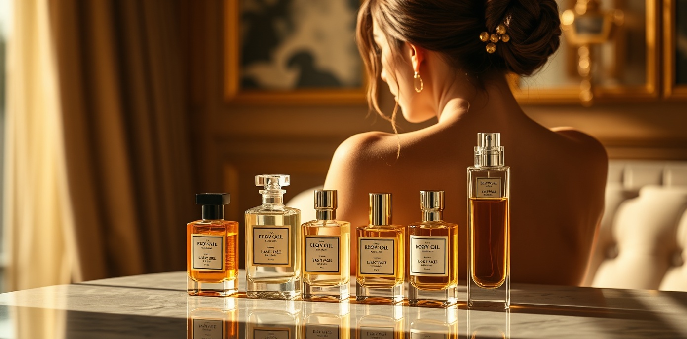 Luxury fragrance experience - woman with premium fragrances