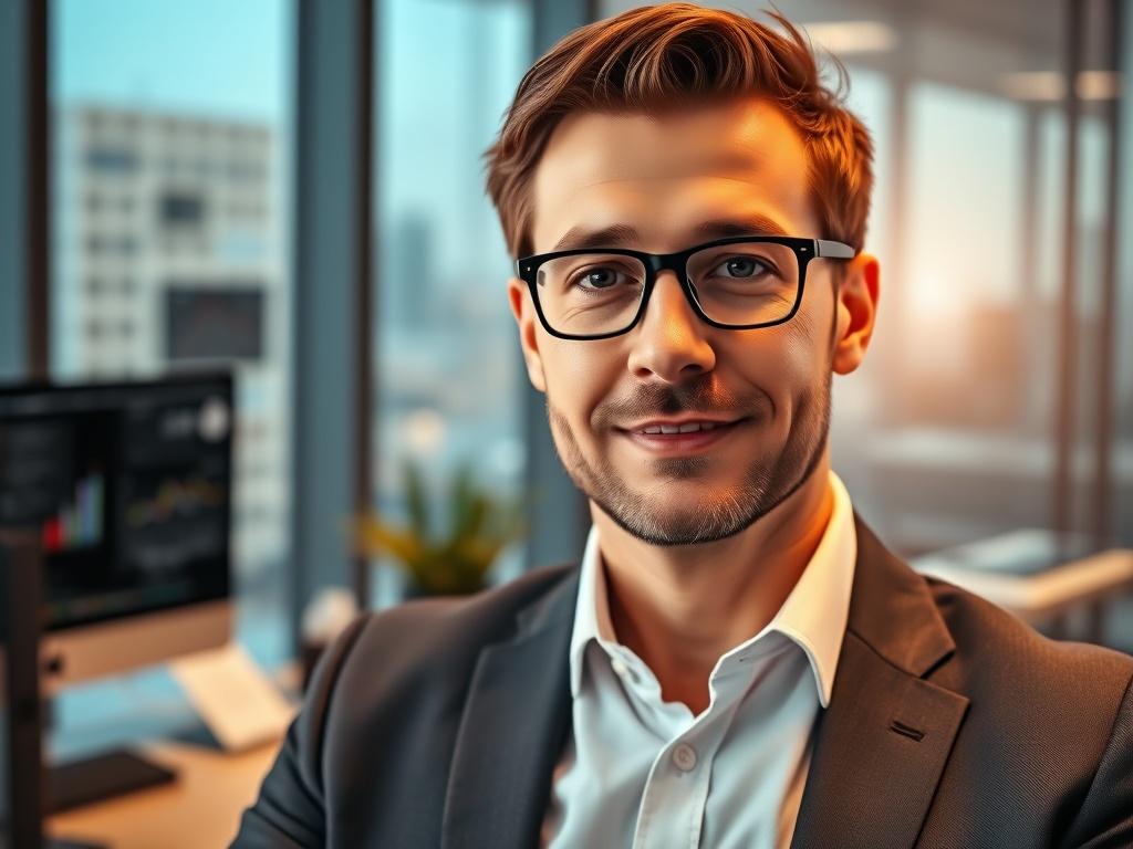 A focused, professional portrait of a male IT leader in