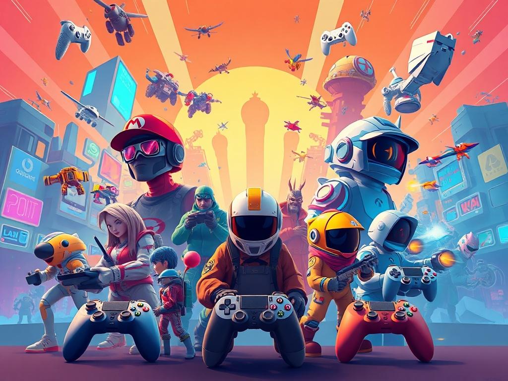 A captivating digital illustration that showcases a diverse array of