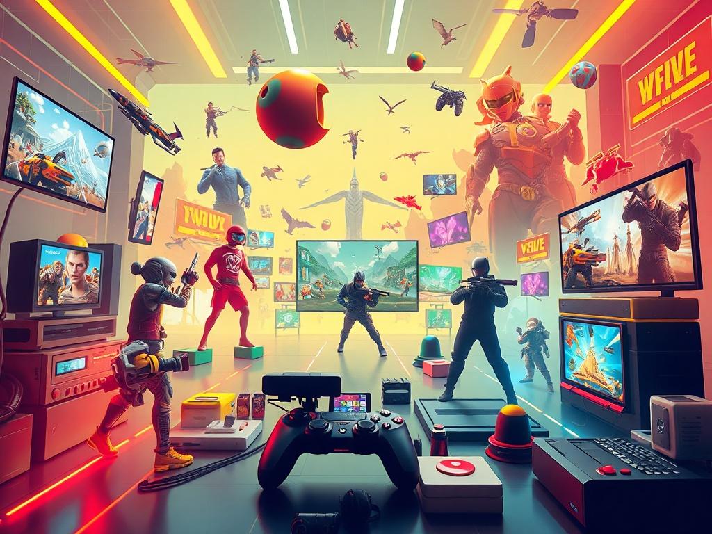 A vibrant and engaging digital artwork showcasing a collection of