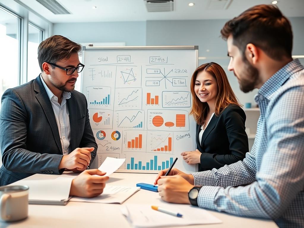 A close up shot of a financial consultant discussing capital