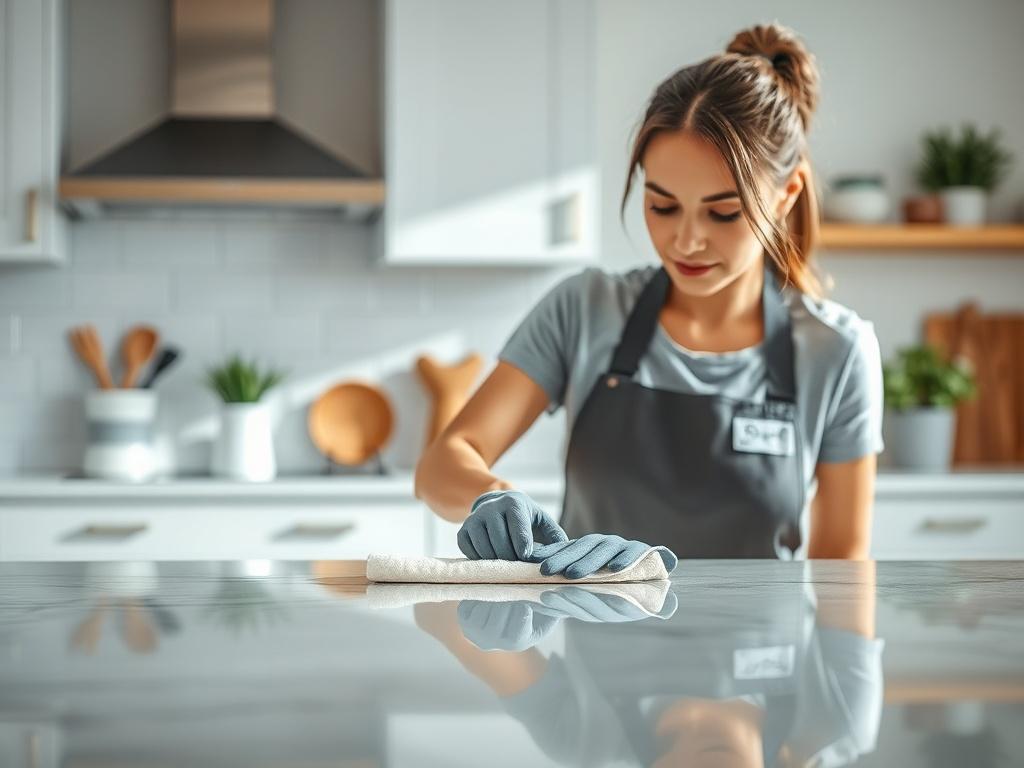 A high resolution close up shot of a professional cleaning
