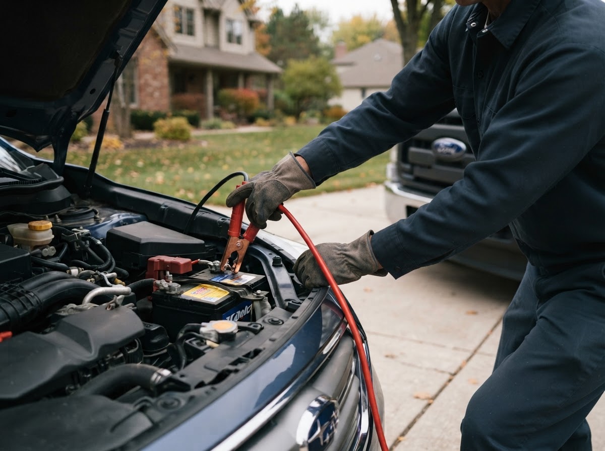 Careful roadside jump-start assistance