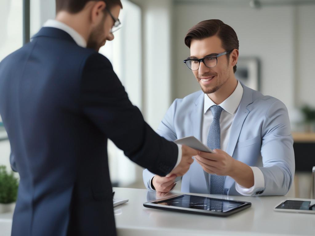A hyper realistic close up shot of a confident businessperson