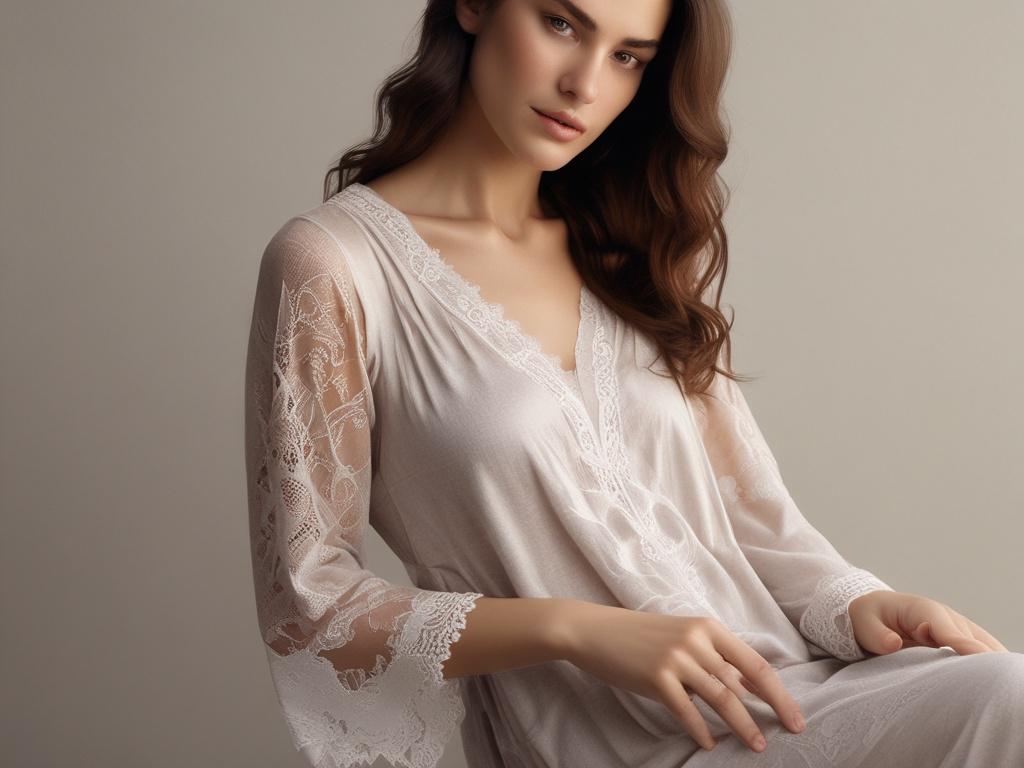 women's nightgown, elegant, lace details