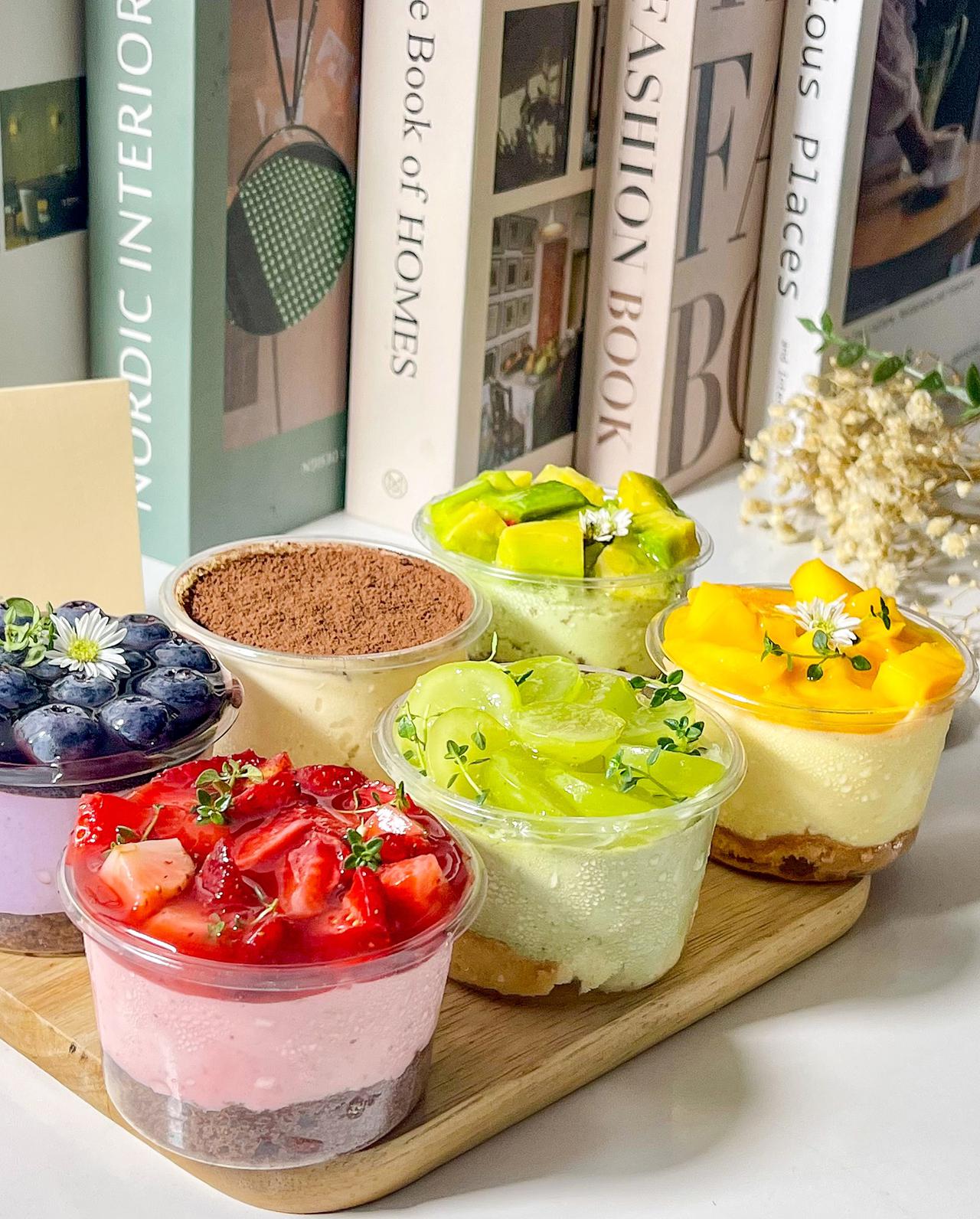 nhiều loại bánh mousse