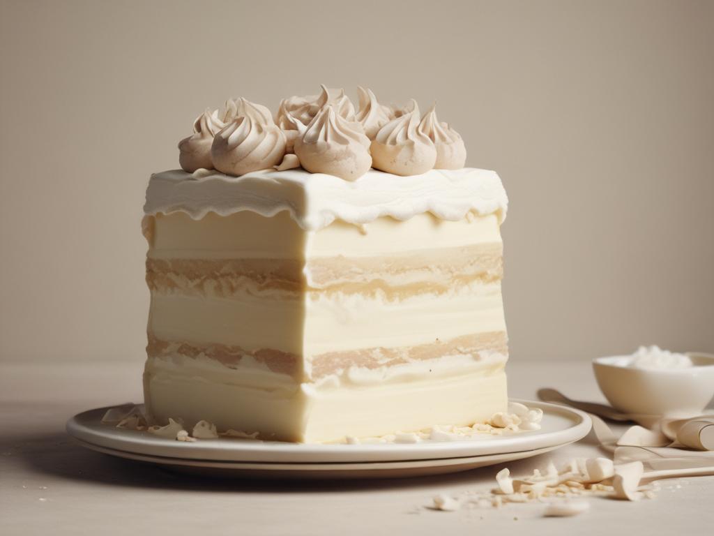 cream cake, fluffy layers, fresh ingredients