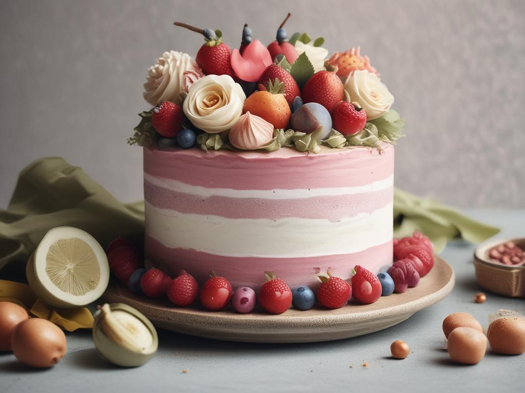 handmade cake, fresh ingredients, celebration