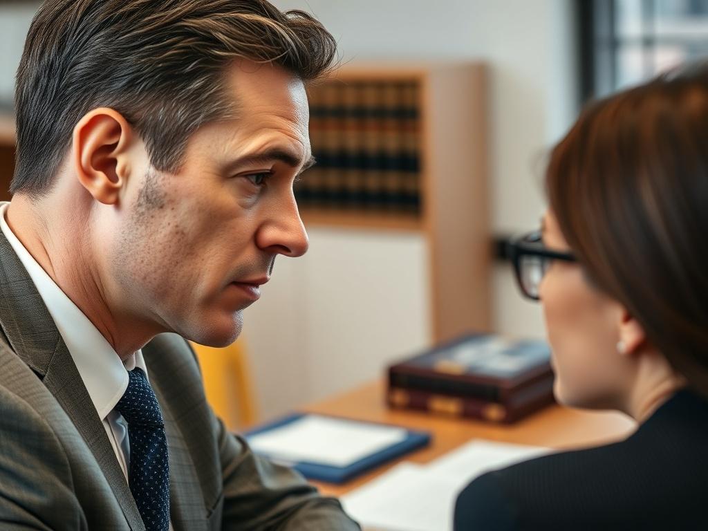 A close up shot of a professional lawyer consulting with
