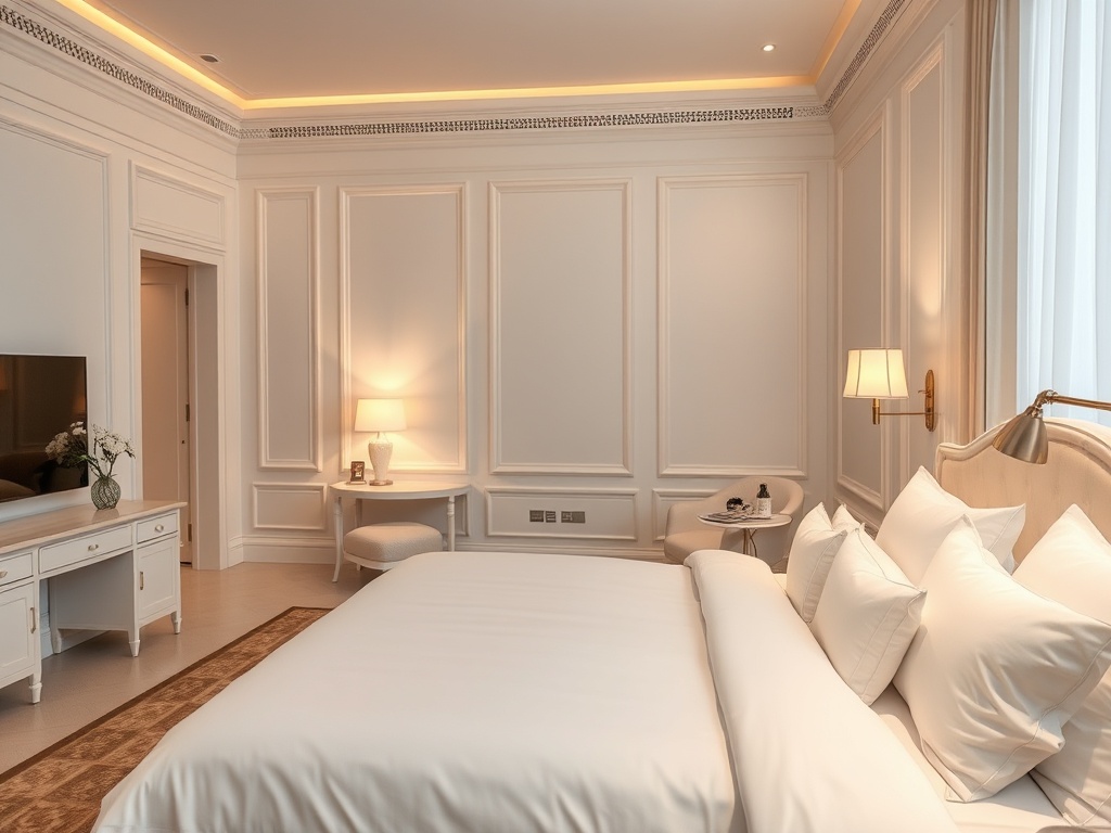 Pristine hotel bedroom - First Class Cleaning