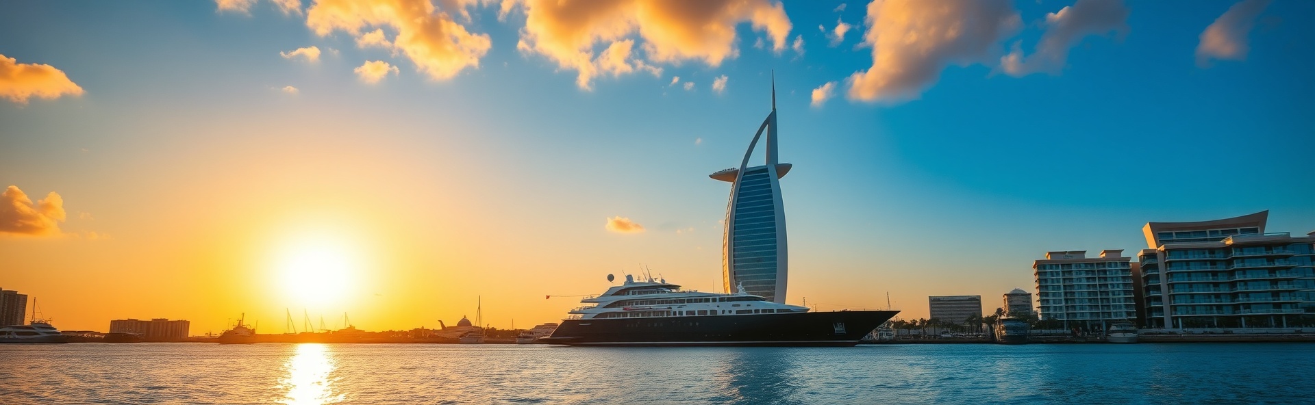 Dubai Marina at sunset