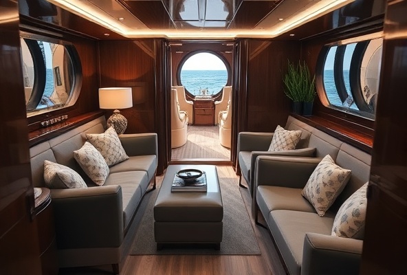 Luxury yacht interior