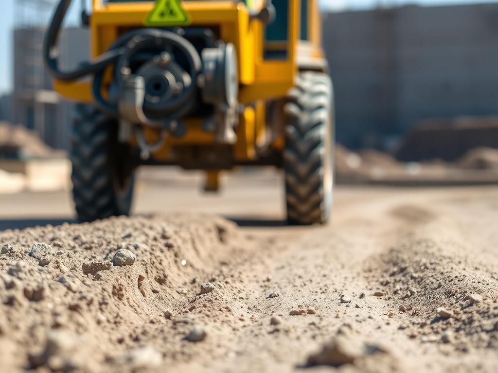 A close up shot of a professional fine grading machine
