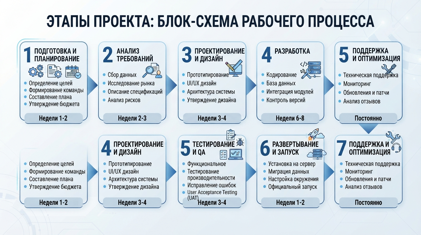 Этапы работы