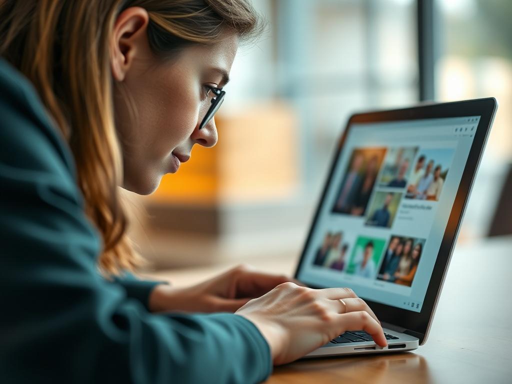 A close up shot of a person engaging with a