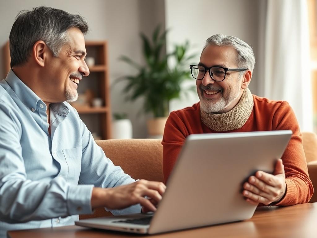 A close up of a friendly consultant engaging in a