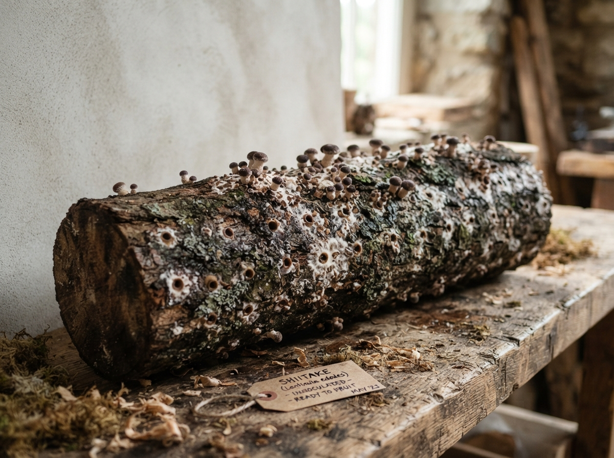 Inoculated Mushroom Log