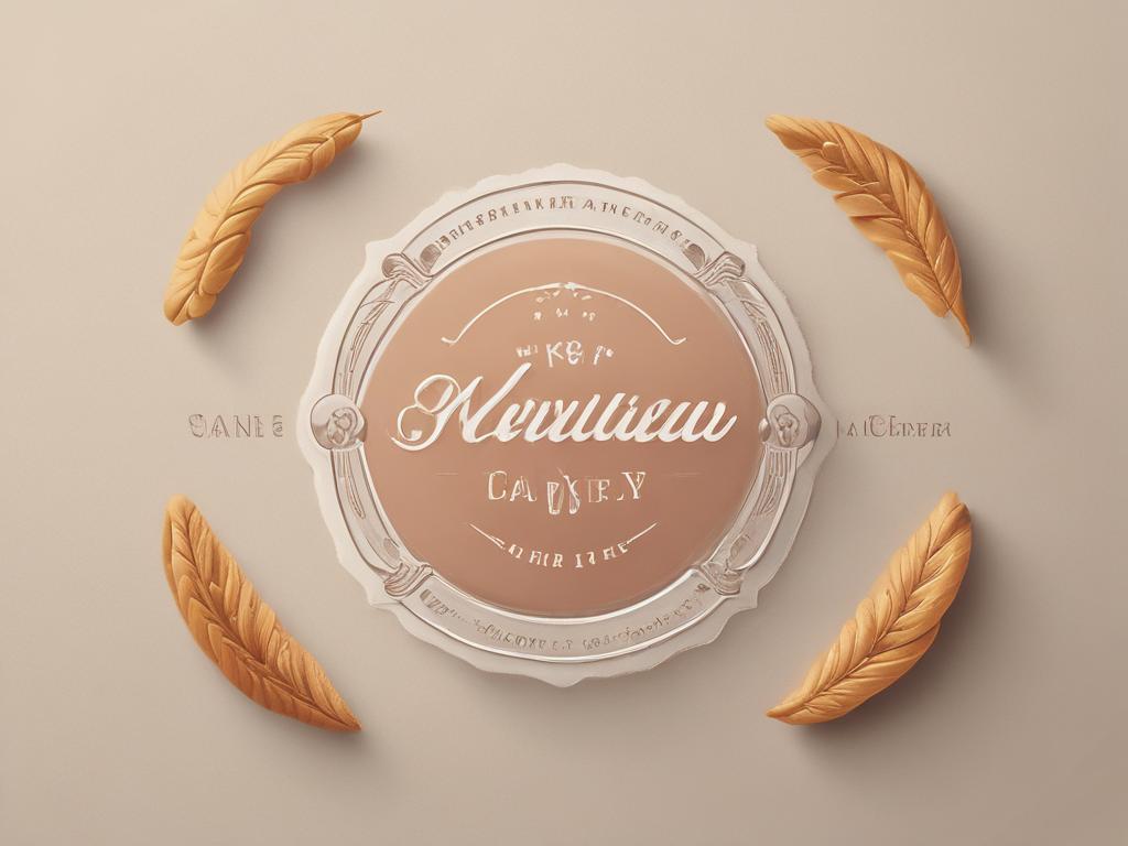 logo design, bakery, warm colors, elegant typography
