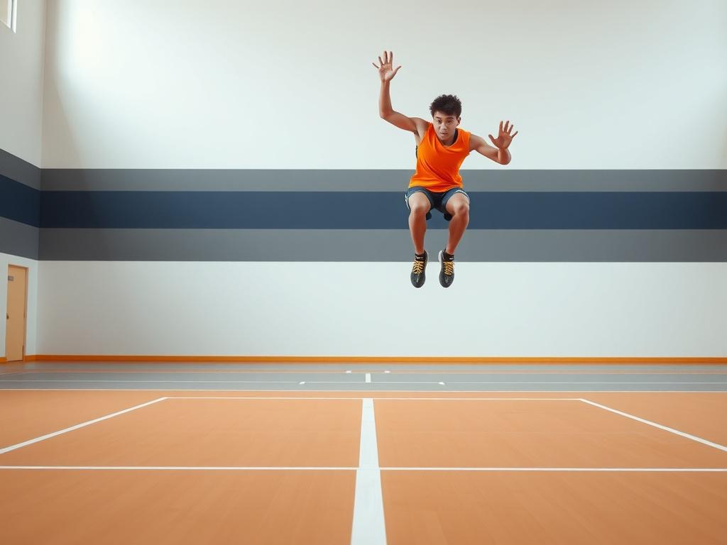 A photorealistic, high resolution image of a young athlete in