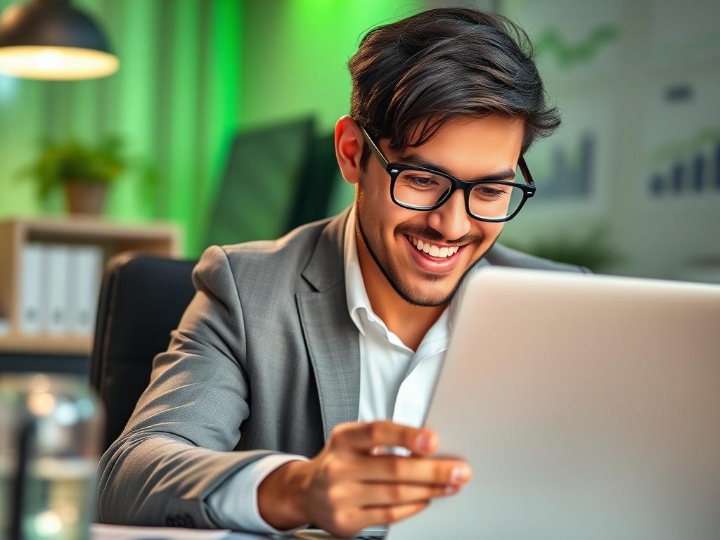 A close up shot of a confident business professional reviewing