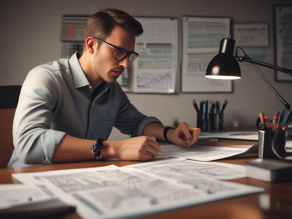 close up shot of a strategist working on a campaign