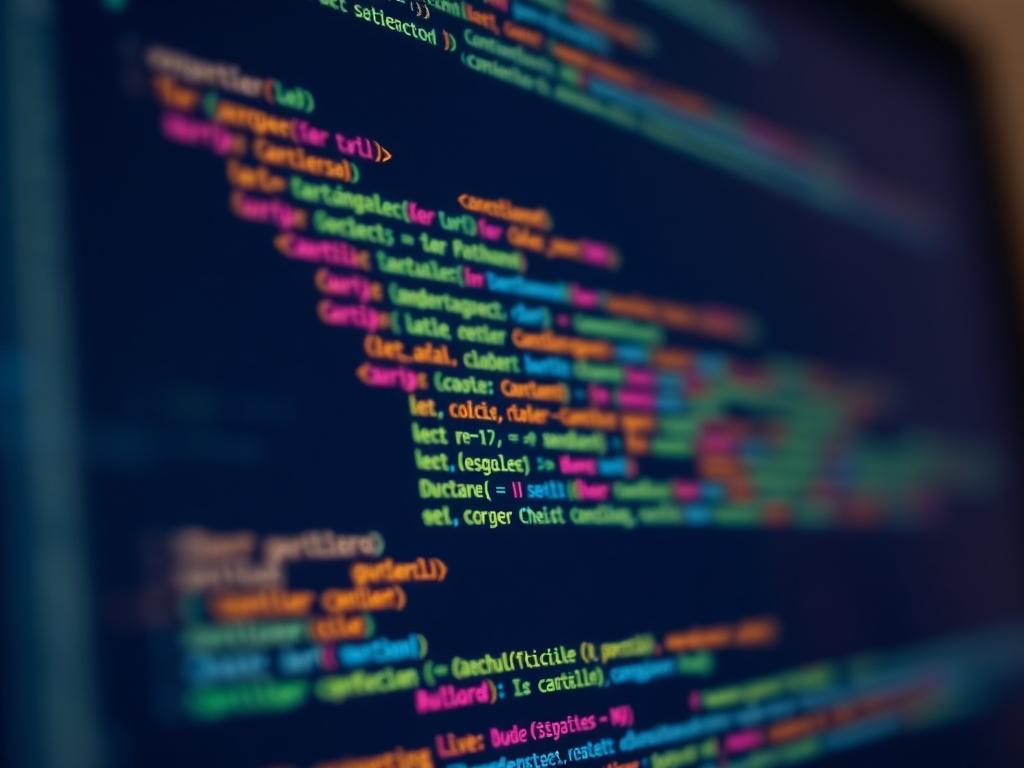 A hyper-realistic close-up shot of a computer screen displaying Python code with colorful syntax highlighting. The background should be softly blurred, focusing on the screen. Ensure the primary color is rgb(0, 117, 98) and that the composition highlights the coding aspect of data analysis.