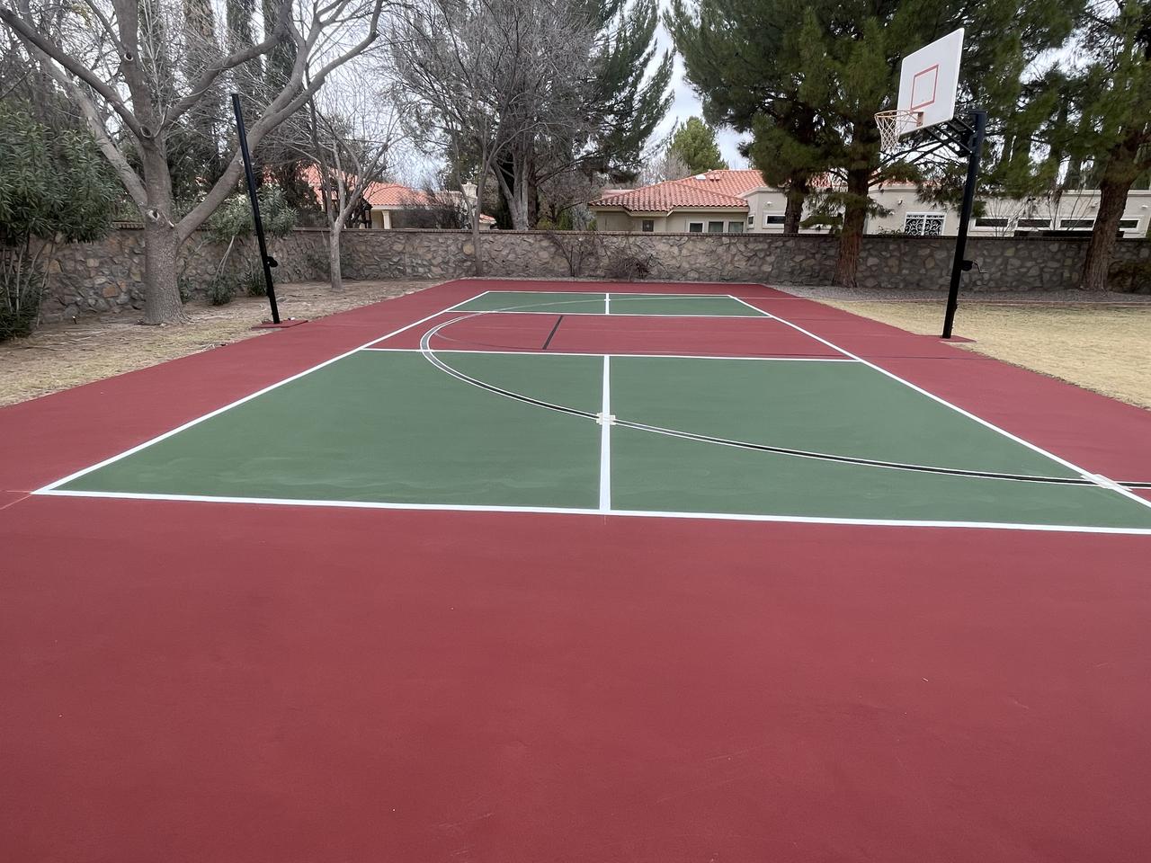pickleball court and basketball court