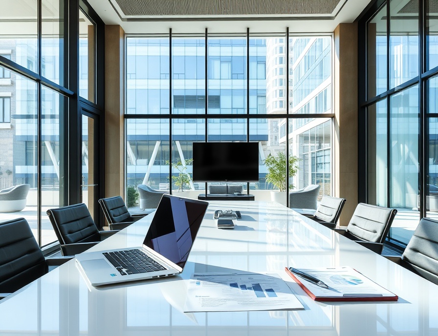 Profesyonel kurumsal ofis ortamında pazar analizi, iş yönetimi ve koordinasyon