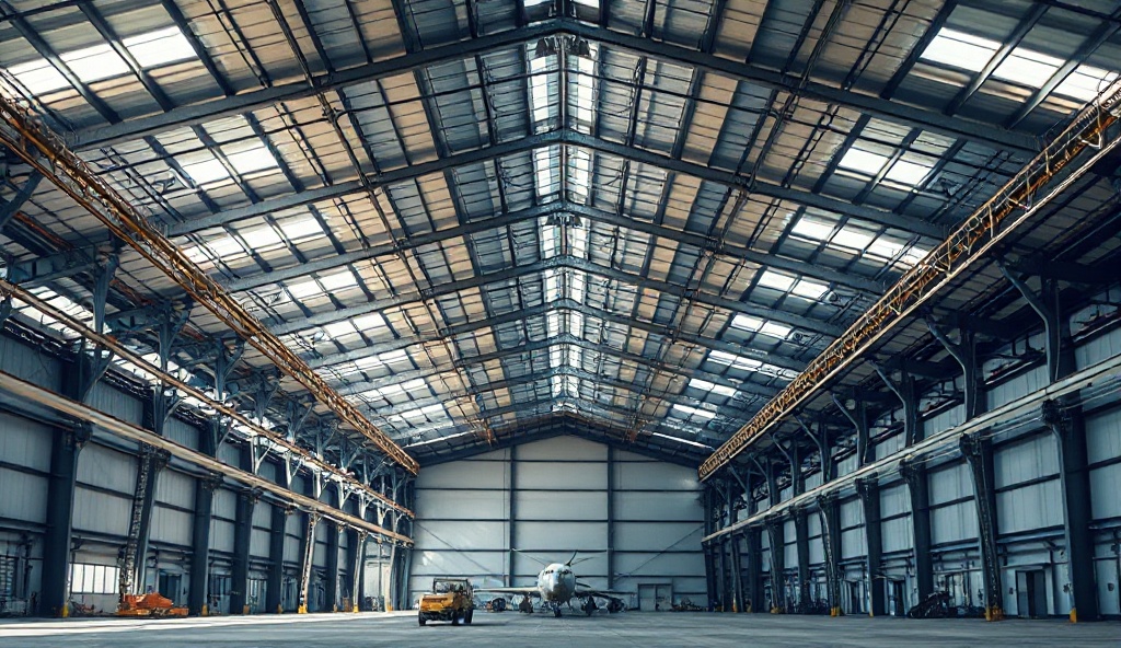 Depo ve hangar yapısı, geniş açıklıklı çelik yapılar