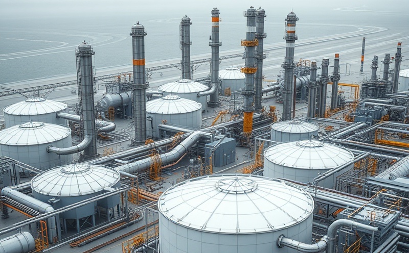 Industrial refinery showing process equipment, storage tanks and technical pipeline systems