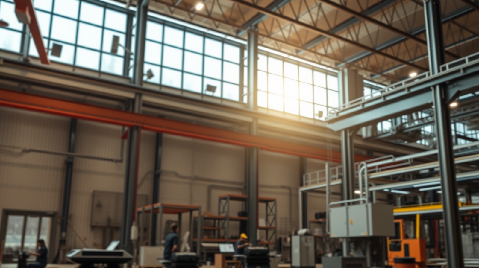 Premium industrial business consulting background with modern facilities