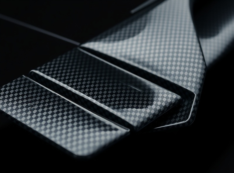 Close-up of premium carbon fiber components