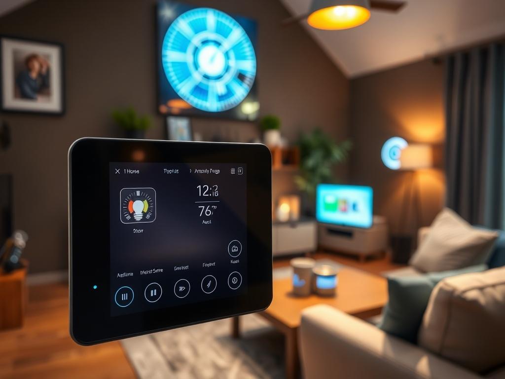 A hyper realistic close up shot of a modern smart