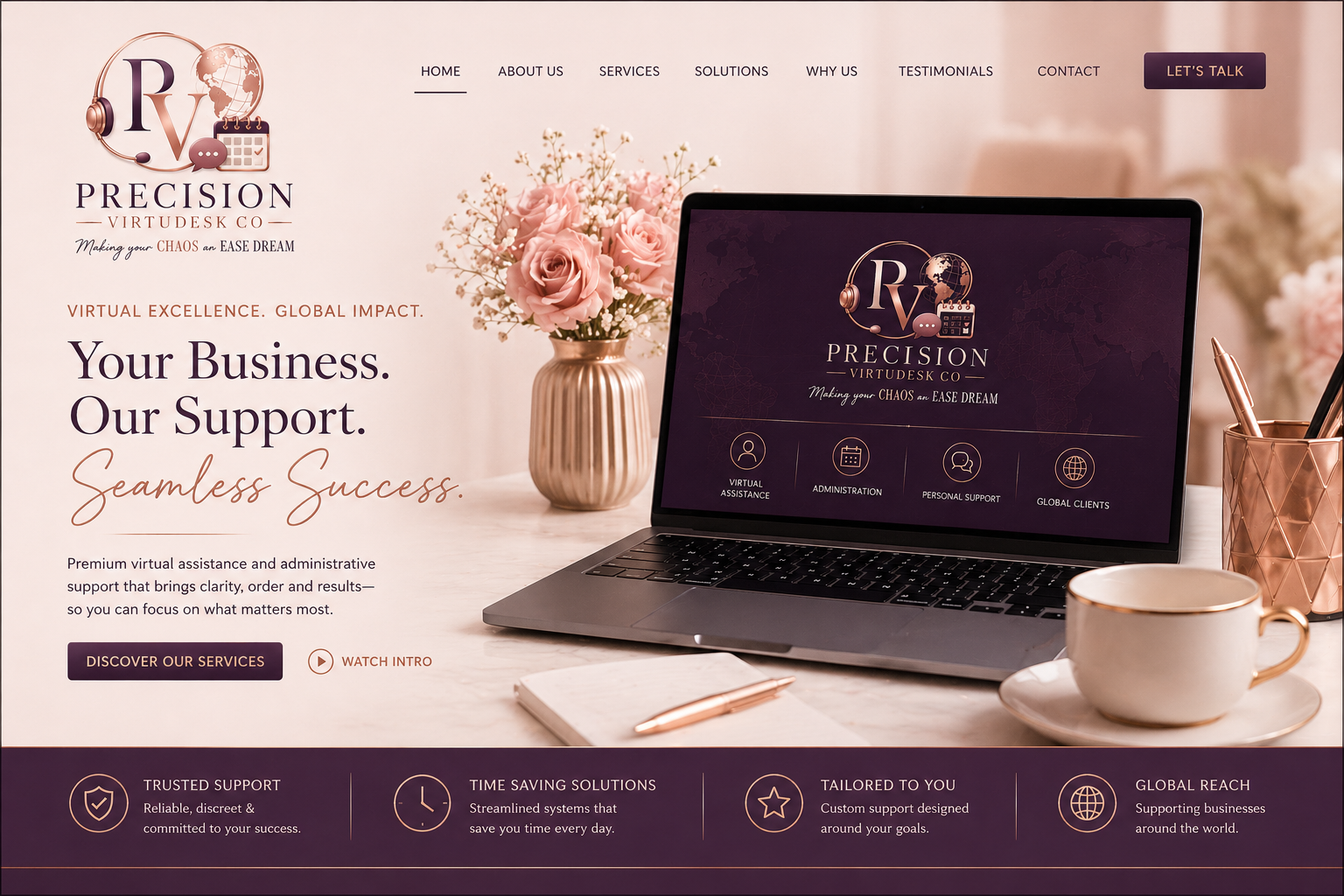 Precision VirtuDesk Co. Brand Visual