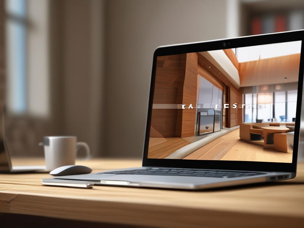 A hyper realistic close up of a sleek laptop on
