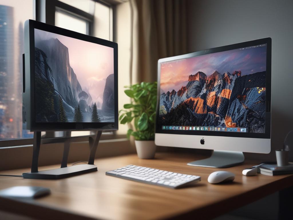 close up shot of a high quality desktop computer, hyper