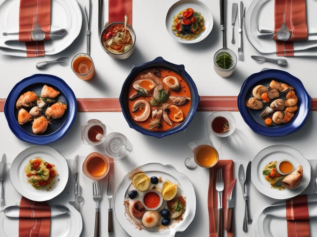 A photorealistic high resolution image of a traditional Portuguese dining