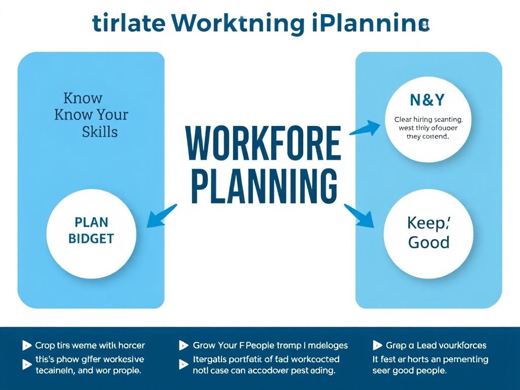 Strategic workforce planning visualization with analytics and career pathways