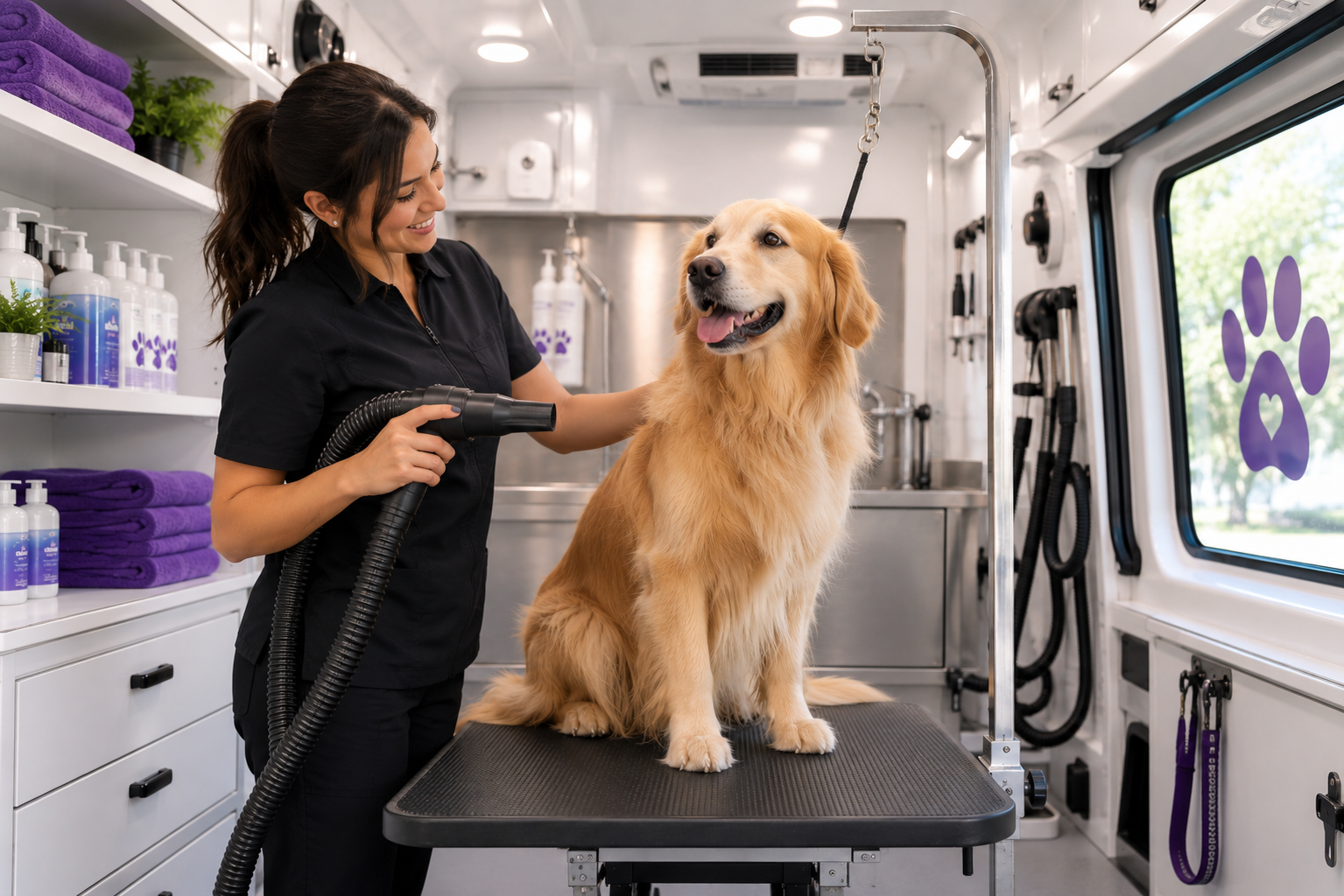 Mobile grooming excellence - van service